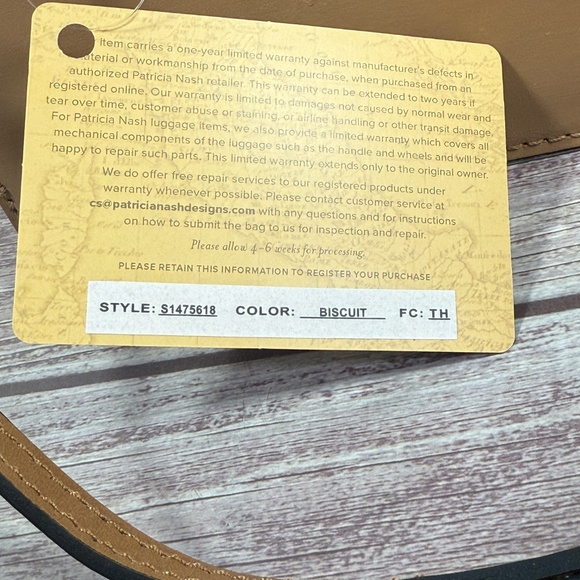 NWT PATRICIA NASH Consilina Floret Biscuit Map Print Leather Crossbody purse - Picture 17 of 17